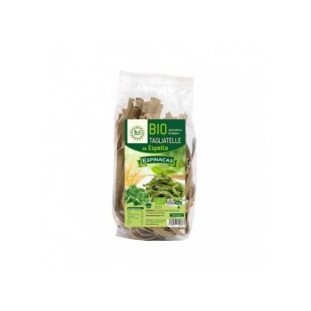 TAGLIATELLE DE ESPELTA CON ESPINACAS BIO