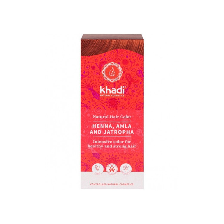 HENNA AMLA Y JATROPA ROJO KHADI HENNA AMLA Y JATROPA ROJO KHADI