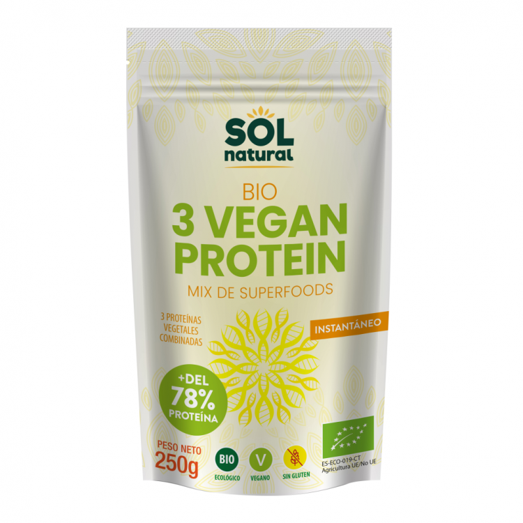 3 vegan protein 250g Bio Solnatural