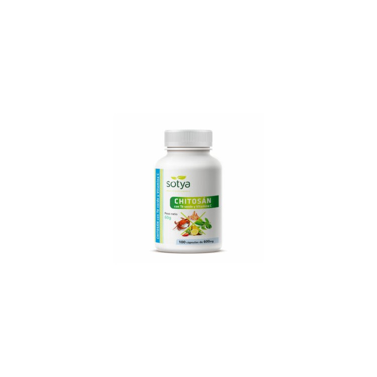 Chitosán, té verde y vit C 100 caps Sotya