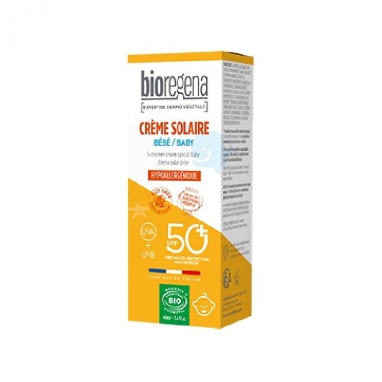 CREMA SOLAR BEBÉ SPF50 HIPOALERGÉNICA BIOREGENA