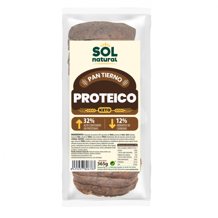 PAN DE MOLDE PROTEICO KETO 365G