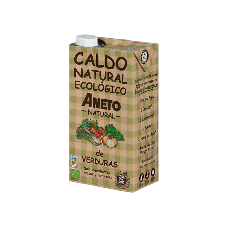 CALDO DE VERDURA ECOLÓGICO ANETO 1L. CALDO DE VERDURA ECOLÓGICO ANETO 1L.