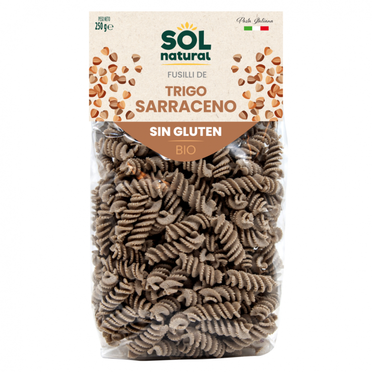 FUSILLI DE TRIGO SARRACENO SIN GLUTEN 250G.