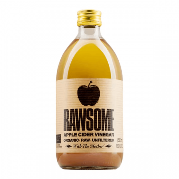 VINAGRE DE MANZANA RAWSOME 500ML