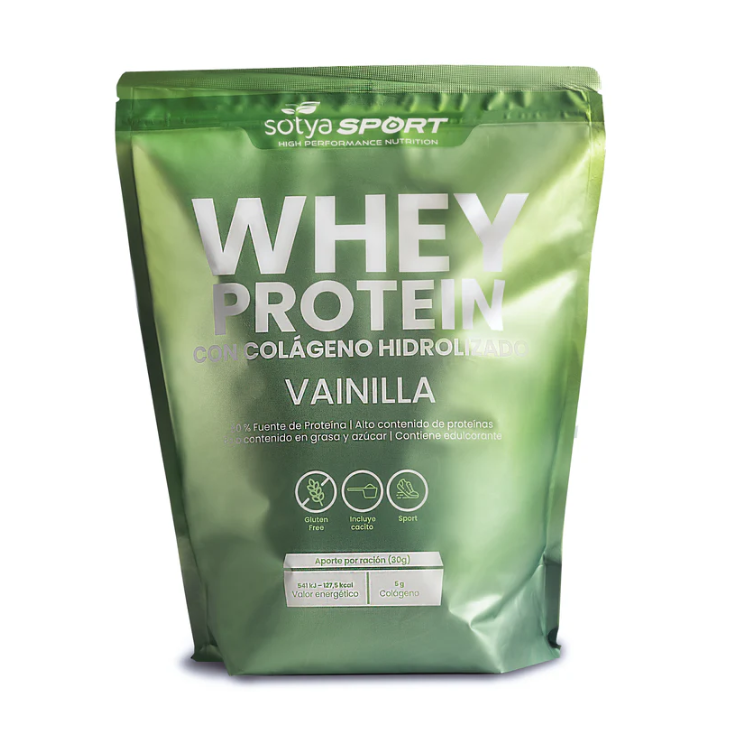 Proteína whey 100% vainilla 1kg. Sotya